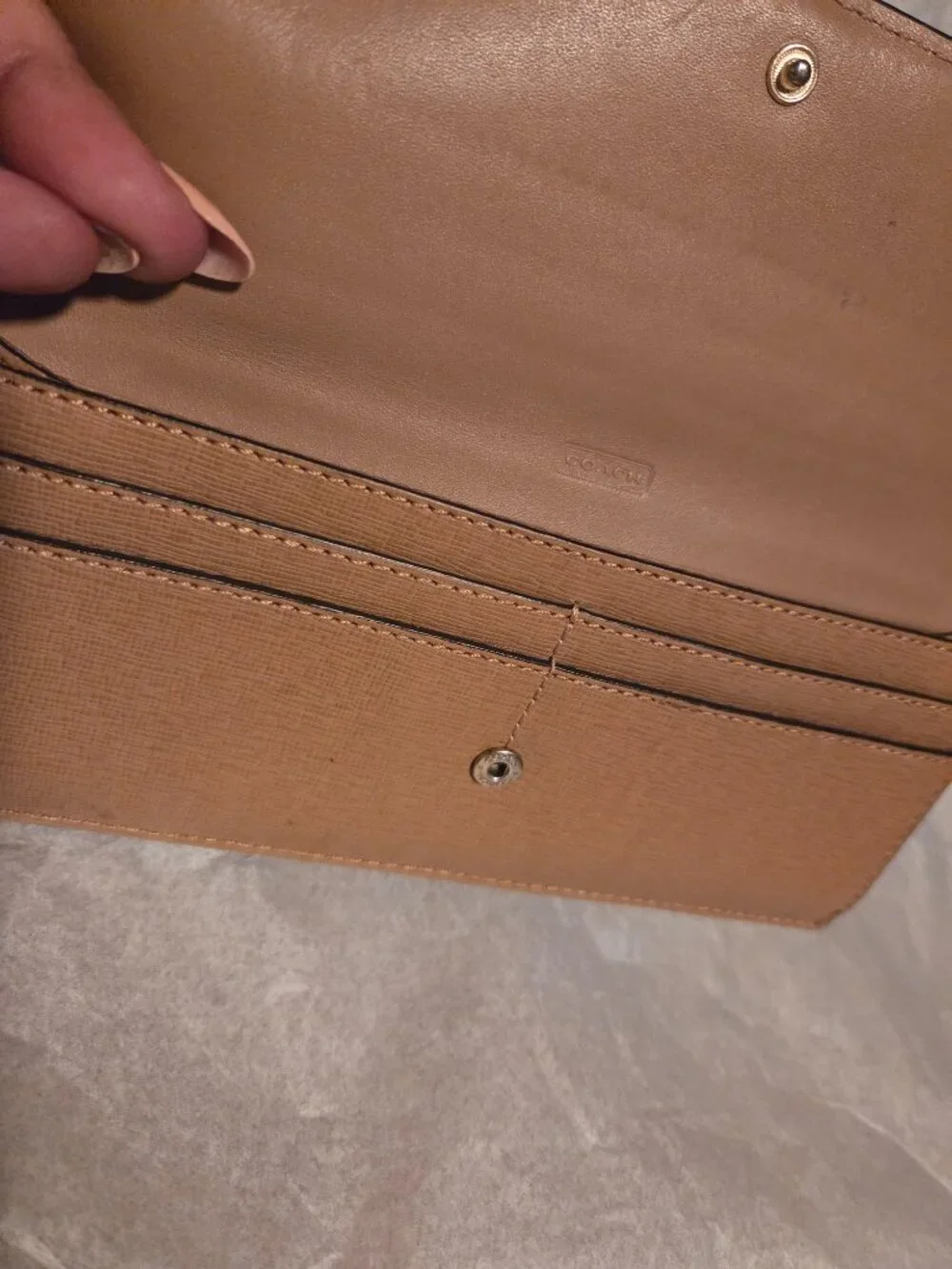 Coach Saffiano Slim Wallet